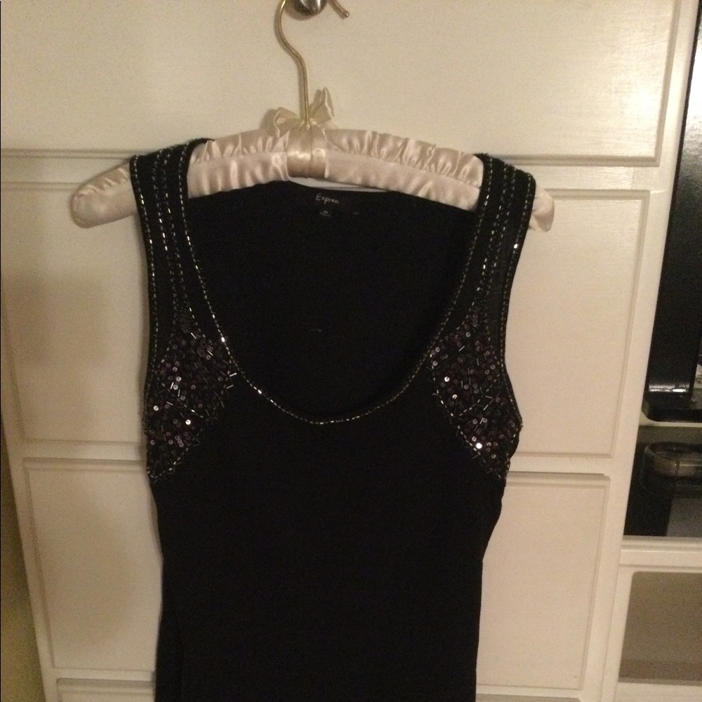 Black bugle beaded